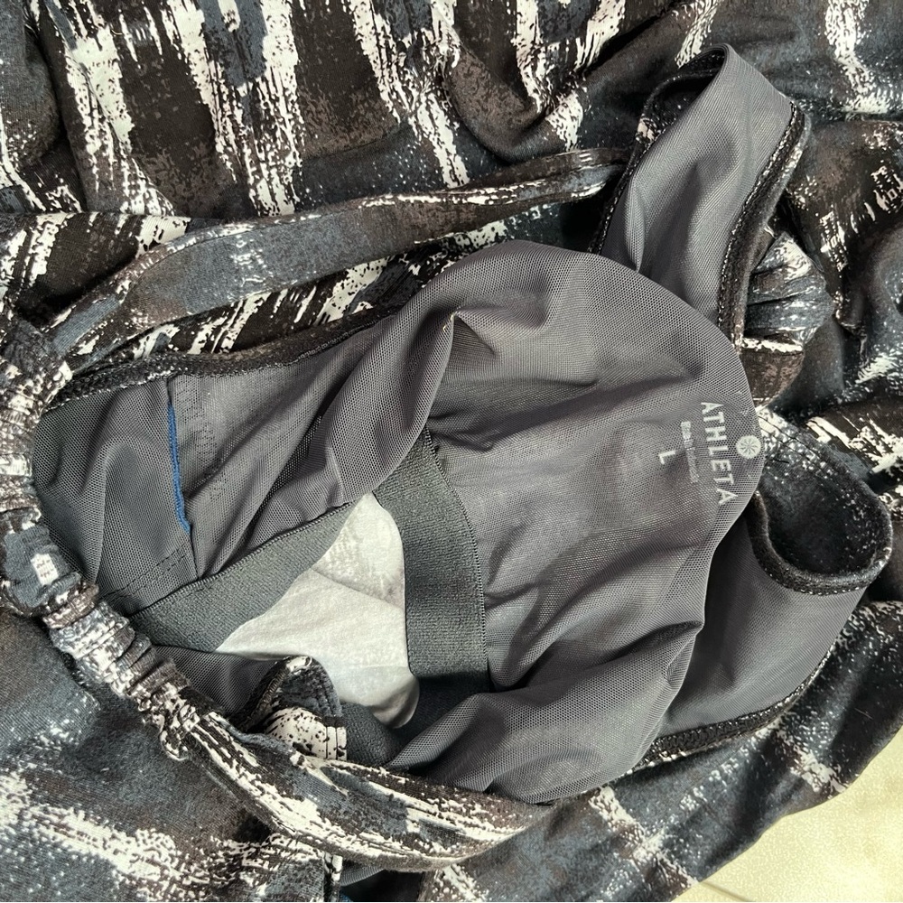 Black and White Athleta Patterned Dress Size Large - Picture 4 of 8